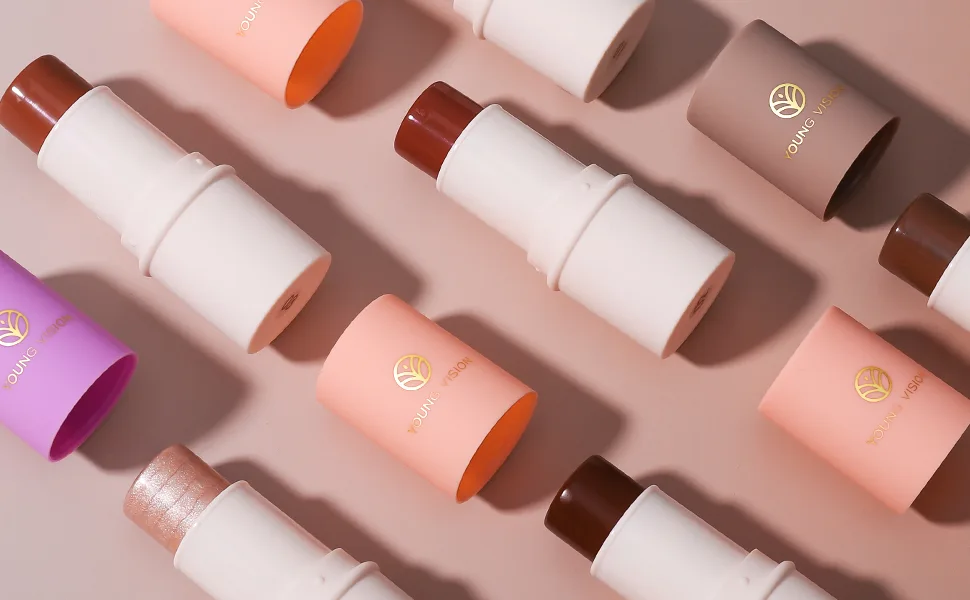 YOUNG VISION Blush Stick PuttyCream Makeup Blush Multi-Use Lip And Cheek Tint Lightweight Matte Finish Easy to Blend 8054-02 1PCS-2ROSE - product information 2