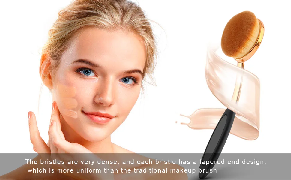 Yoseng Oval Foundation Brush Large Toothbrush makeup brushes Fast Flawless Application Liquid Cream Powder Foundation - product design