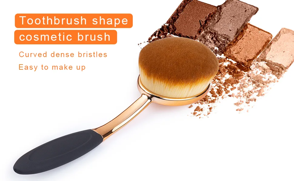 Yoseng Oval Foundation Brush Large Toothbrush makeup brushes Fast Flawless Application Liquid Cream Powder Foundation - product name