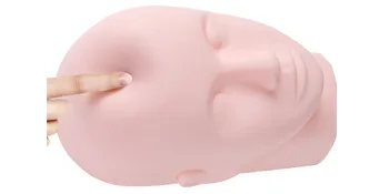 Yephets Pro Training Mannequin Flat Head Practice Make Up Eye Lashes Eyelash ExtensionsPractice Training Head Manikin Cosmetology Mannequin Doll Face Head - Soft material