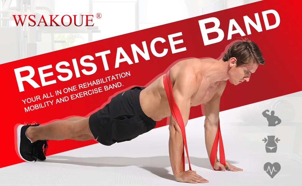 WSAKOUE Pull Up Bands Resistance Bands Pull Up Assistance Band Resistance Exercise Bands for Body Stretching Powerlifting Resistance Training S-Black - product information 10