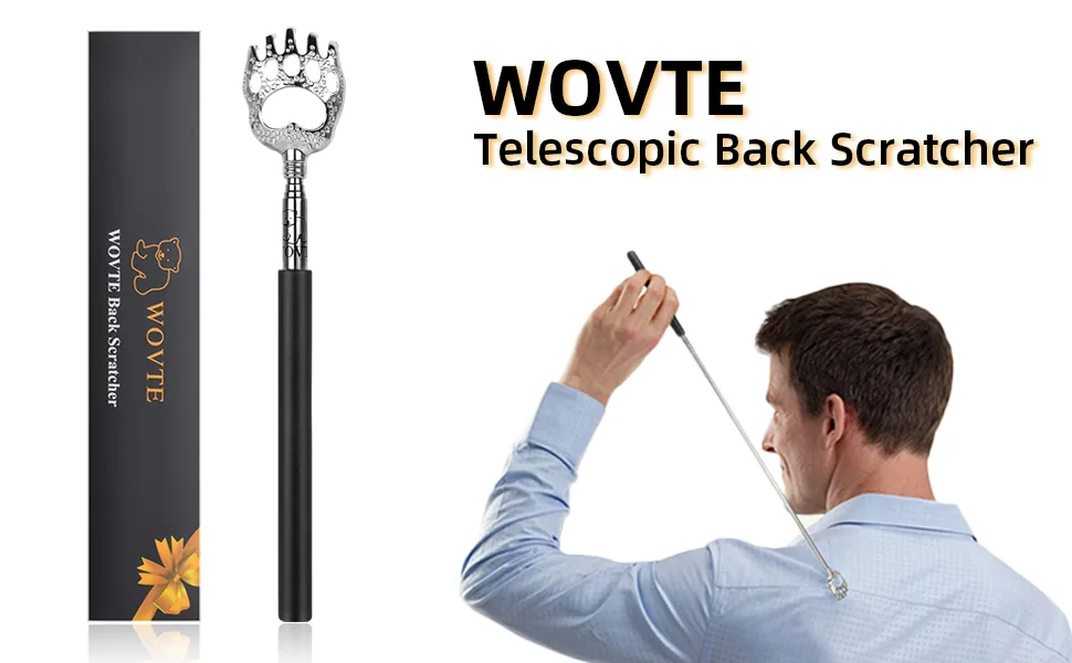 WOVTE Bear Claw Black Telescopic Back Scratcher - back scratcher