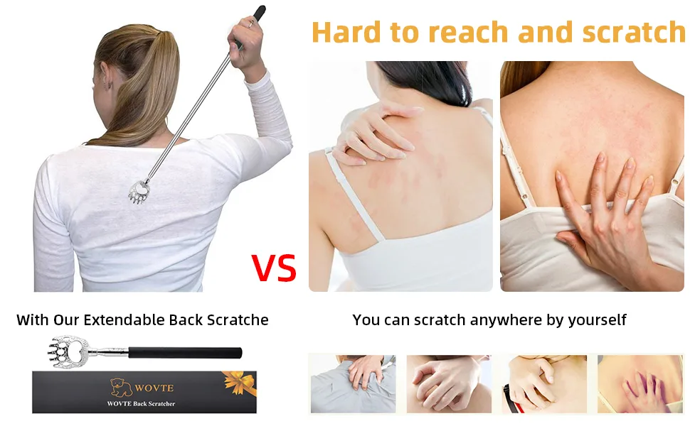 WOVTE Bear Claw Black Telescopic Back Scratcher - product information 2