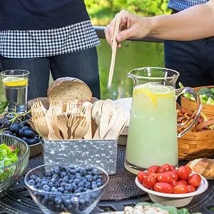 WoodAble  Disposable Wooden Cutlery Mix  200 Count  Backyard Compostable 200 Mix (80 Forks 80 Spoons 40 Knives) - product information 10