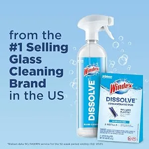 Windex Dissolve Concentrated Pods Glass Cleaner 3 Concentrated Dissolvable Refill Pods Refills - #1 Brand