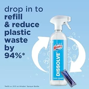 Windex Dissolve Concentrated Pods Glass Cleaner 3 Concentrated Dissolvable Refill Pods Refills - Drop in