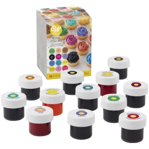 Wilton Icing Colors 12-Piece Gel Food Coloring Set - unspecified