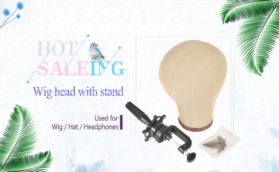 Wig Head Mannequin Head with Stand for Wigs Making 22 inch (7 piece set) 22 inch (Pack of 1) - product information 1