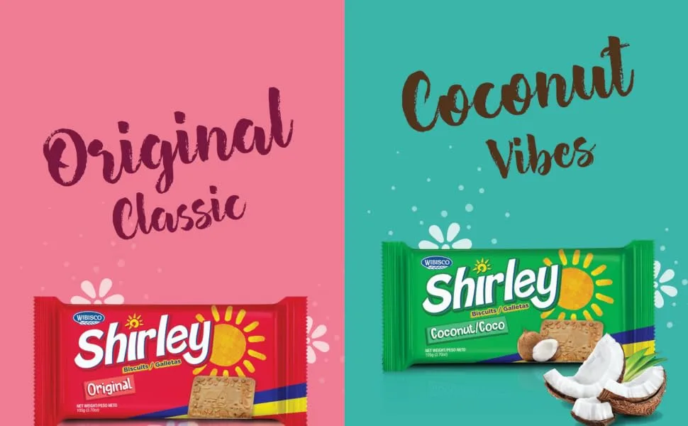 Wibisco Shirley Biscuits Coconut 3.7 Coconut 3.7 Ounce (Pack of 24) - shirley