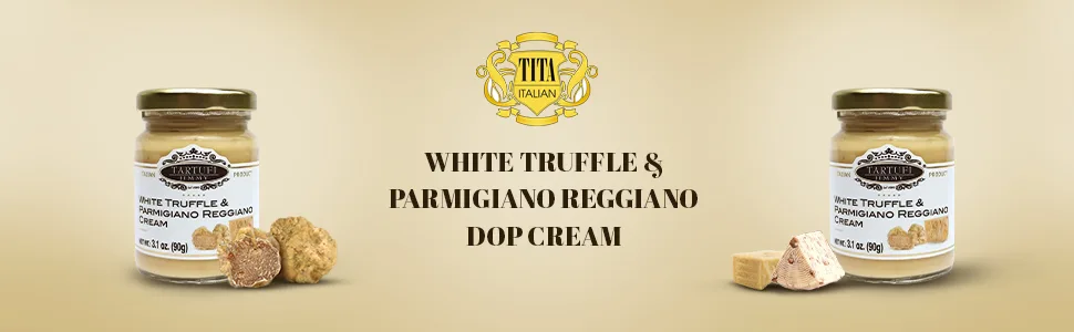 White Truffle  Parmesan Cheese Cream  White Truffle and Parmigiano Reggiano Cream (3.1 oz 90g) - White Truffle Salt