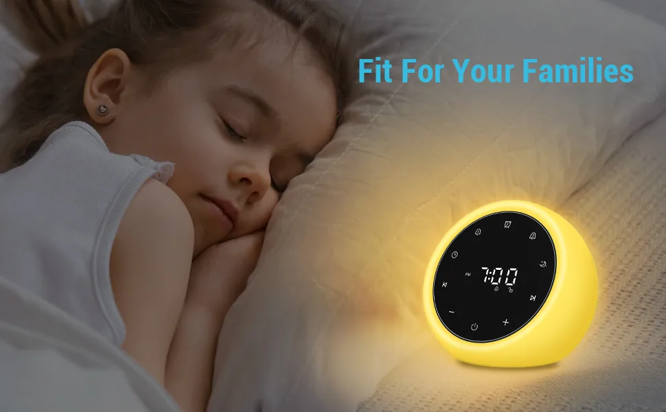 White Noise Machine with 2 Alarm Clock 20 Soothing Sounds 7 Color Night Light Adjustable Volume 5 Timer and Memory Function Touch Control Sound Machine for Adults Babies 2022 New Verion - product information 10