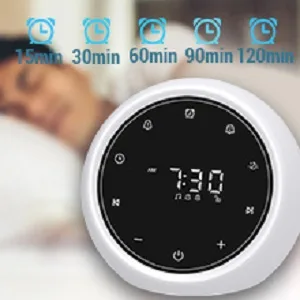 White Noise Machine with 2 Alarm Clock 20 Soothing Sounds 7 Color Night Light Adjustable Volume 5 Timer and Memory Function Touch Control Sound Machine for Adults Babies 2022 New Verion - product information 5