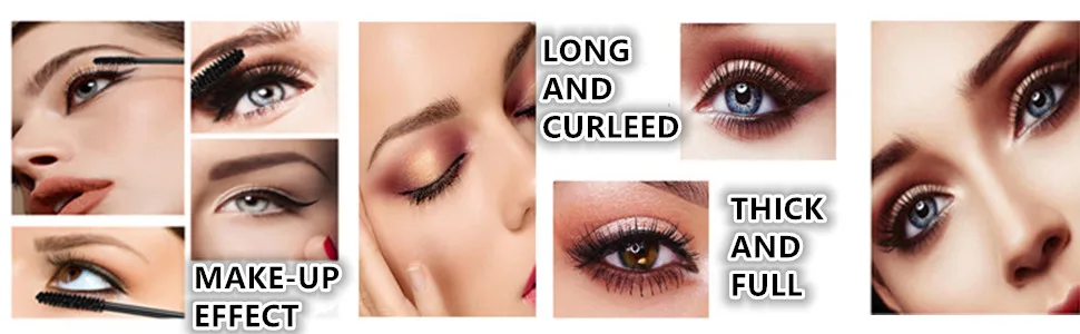 White mascara Cat eye Primer Eyes Makeup Color Mascara Waterproof Fast Dry Eyelashes Curling Lengthening Makeup Eye Lashes Party Stage Use - LONG AND CURLEED, THICK AND FULL