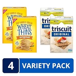Wheat Thins Original and Triscuit Original Crackers Variety Pack 4 Boxes - Triscuit Wheat Thins Cracker Variety Pack