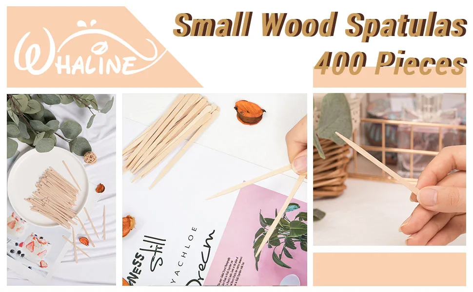 Whaline 400 Pieces Small Wax Sticks Wood Spatulas Applicator Craft Sticks for Hair Eyebrow Removal - product information 32