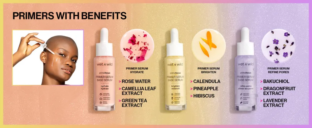 wet n wild Prime Focus Primer Serum for Face Hydrating for Dry Skin Makeup Primer Serum - primers with benefits