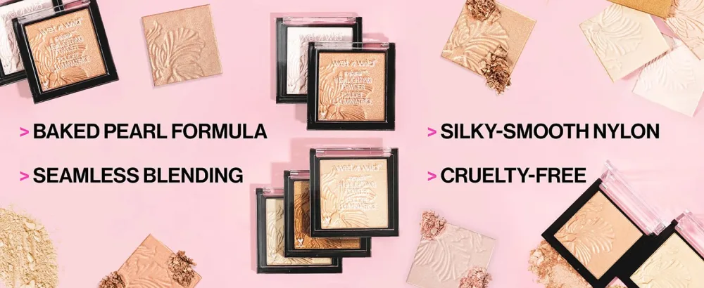 Wet n Wild MegaGlo Highlighting Powder Highlighter Makeup Shimmer Glow Natural Pink Precious Petals - benefits