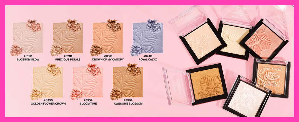 Wet n Wild MegaGlo Highlighting Powder Highlighter Makeup Shimmer Glow Natural Pink Precious Petals - shades