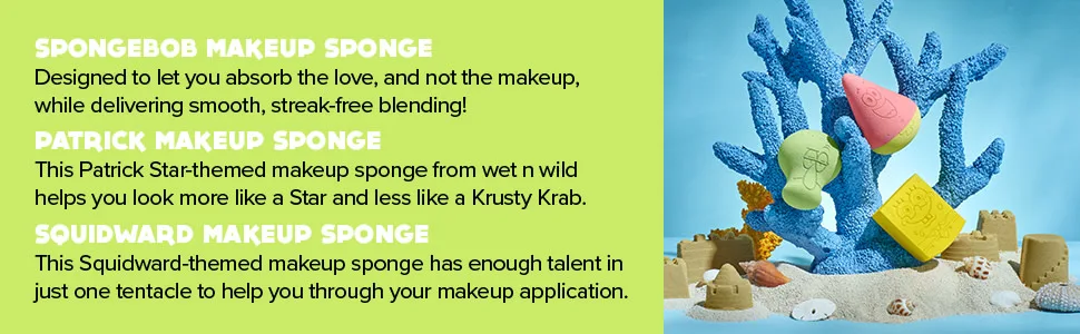 Wet n Wild 1114236 Flat Kabuki Brush Squarepants Makeup Tools Flat Foundation  Highlighter Brush SpongeBob - unspecified