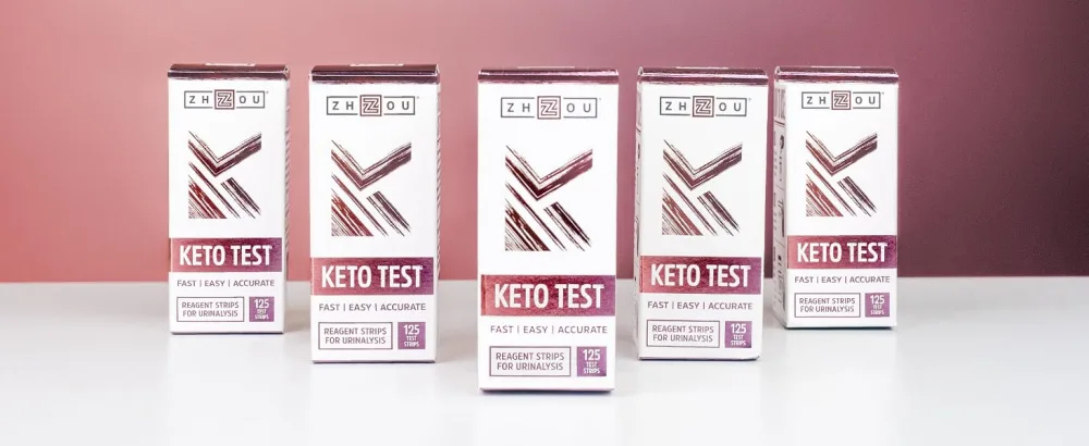 Zhou Keto Test Strips  Read Ketone Level with Ease During Keto Paleo Low-Carb Diets  Quick  Easy  125 Test Strips - Keto Test strips