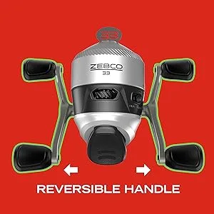 Zebco 33 Spinning Reel and Telescopic Fishing Rod Combo 6 Foot - Spincast - Reversible Handle