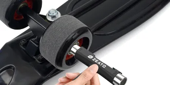 Zeato All-in-One Skate Tools Multi-Function Portable Skateboard T Tool Accessory with T-Type Allen Key and L-Type Phillips Head Wrench Screwdriver Black - little