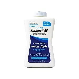 Zeasorb AF Jock Itch Powder Super Absorbent Scaling  Burning Relief 2.5 Oz - Zeasorb AF Jock Itch