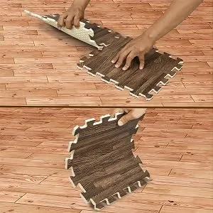 Yes4All Interlocking Exercise Foam Mats with Border  Interlocking Floor Mats for Gym Equipment  Eva Interlocking Floor Tiles B. 12 Square Feet (12 Tiles) - Grey - Flooring Mat