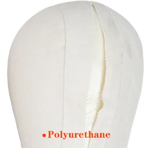 YEBO 21 Inch Polyurethane Canvas Block Head Wig Display Stying Mannequin Head With Stand for Making Wigs 21 Inch (Pack of 1) White - yebo canvas head