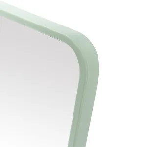 YEAKE Table Desk Vanity Makeup Mirror8-Inch Portable Folding Mirror with Metal Stand 90Adjustable Rotation Tavel Make Up Mirror Hanging Bathroom for Shower Shaving(Gray) Light Gray - High quality ABS Plastic