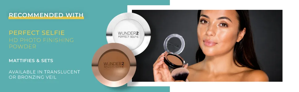 WUNDERBROW Kabuki Brush Makeup Rounded Brush Great For Face Powder Contour Blush Blending Finishing Setting Flawless Finish - kabuki, brush, makeup brush, blush brush, powder brush, bronzer brush, wunder2