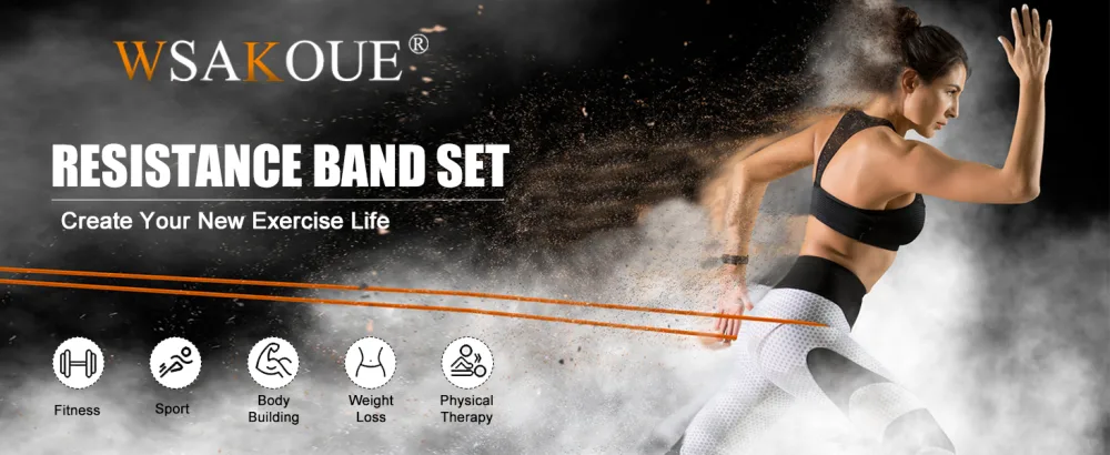 WSAKOUE Pull Up Assistance Bands Resistance Bands Set for Men  Women Exercise Bands Workout Bands for Working Out Body Stretching Powerlifting Resistance Training Set 1 - WSAKOUE Pull Up Assistance Bands1