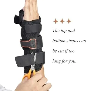 Wrist Brace  Thumb Spica Splint for De Quervains Tenosynovitis Tendonitis Carpal Tunnel  Arthritis Wrist Support Thumb Splint (Right Hand - Medium) Right-M - free cutting for the strap