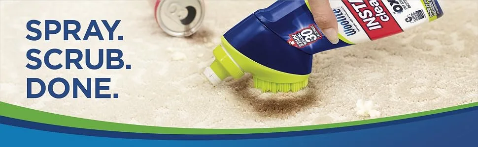 Woolite InstaClean Pet with Brush Head Cleaner 1740 18 fl. oz white 18 Fl Oz - Spray. Scrub. Done.