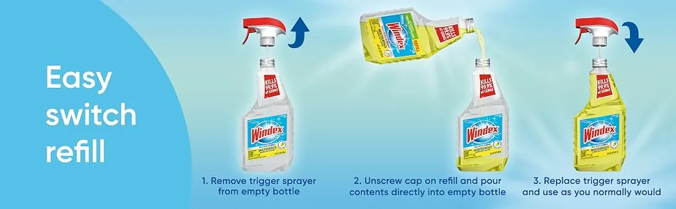 Windex Multi-Surface Cleaner and Disinfectant Spray Bottle Scent Citrus Fresh 23 Fl Oz (Pack of 1) 23 fl oz Spray - refill