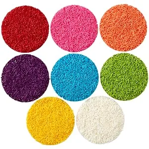 Wilton Rainbow Jimmies Sprinkles Dessert Decorating Set 8-Piece - product information 2