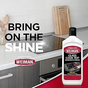 Weiman Non-Abrasive No Scratch Induction Glass Ceramic Stove Cooktop Heavy Duty Cleaner and Polish 20 Ounce - bring on the shine