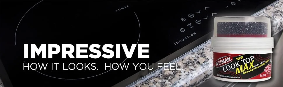 Weiman Cooktop Cleaner Max - 9 Ounce - Easily Remove Burned-On Food Grease and Watermarks Leaving Your Glass Cook Top Sparkling 1 - Impressive How It Looks How You Feel