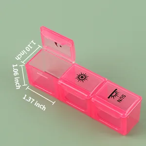 Weekly Pill Organizer3-Times-A-Day 7 Day Pill Box Large Compartments Moisture-Proof Pill Case Medication Reminder Portable Travel Container for Vitamins Fish Oil Compartments Supplements - LARGE PILL BOX
