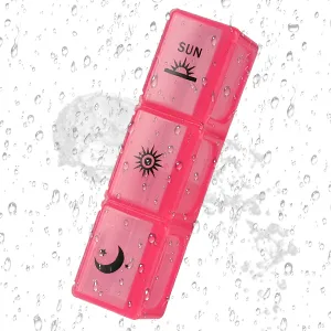 Weekly Pill Organizer3-Times-A-Day 7 Day Pill Box Large Compartments Moisture-Proof Pill Case Medication Reminder Portable Travel Container for Vitamins Fish Oil Compartments Supplements - PILL BOXES
