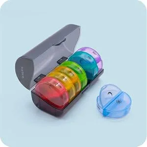 Weekly Pill Organizer 7 Day 2 Times a Day Sukuos Large Daily Pill Cases for PillsVitaminFish OilSupplements (Black Box) - product information 11