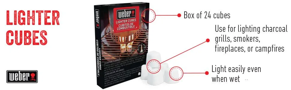Weber Lighter Cubes White 24 piece 1 pack - product information 2
