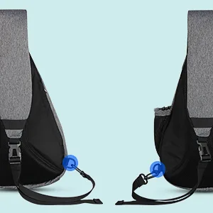 WATERFLY Sling Bag Crossbody Backpack: Over Shoulder Daypack Casual Cross Chest Side Pack Large Black - Strap of WATERFLY Sling Backpack