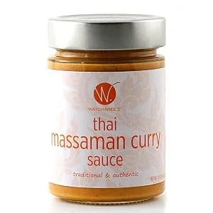WATCHAREES Thai Peanut  Pad Thai Sauce  Vegan  Authentic Traditional Thai Recipe  2pk Combo Jars - Thai Massaman Curry