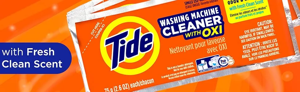 Washing Machine Cleaner by Tide Washer Machine Cleaner Tablets for Front and Top Loader Machines 5 Count (Pack of 1) - WMC 2