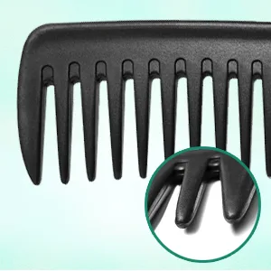 Wapodeai Wide Tooth Comb Shower Comb With Hook Good for Curly Hair Wet Dry Premium Tangle Free Combs Black. - Superior Materials