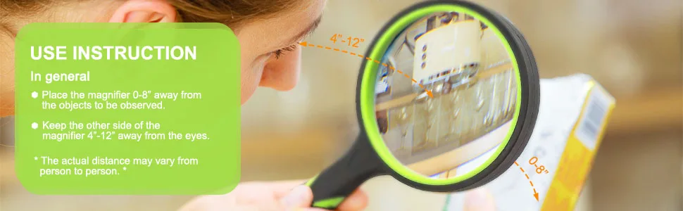 Wapodeai Magnifying Glasses Magnifying Glass 4X Handheld Reading Magnifier for Seniors  Kids 75mm Large Magnifying Lens with Non-Slip Rubber Handle for Reading and Hobbies. - Wapodeai 4X Magnifying Glass