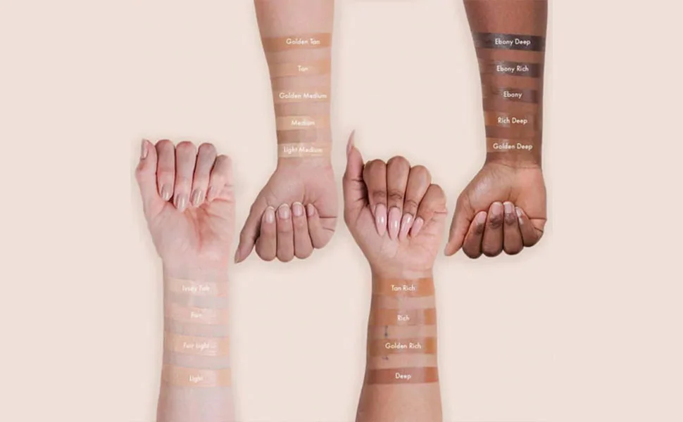 Wander Beauty Dualist Matte  Illuminating Concealer Makeup -Light - Dual Ended Concealer Stick  Liquid Concealer. Full Coverage Under Eye Concealer  a Lightweight Illuminating Liquid Concealer Light (light with peachy w - concealer arm swatches