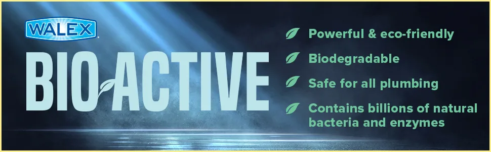 Walex Bio-Active BIOSP1 1-Year Supply BacteriaEnzyme Septic Treatment 12 Treatments - Powerful, safe for all plumbing, contains billions of bacteria