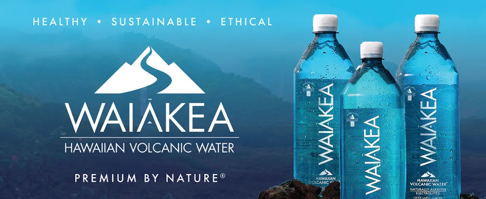 Waiakea Hawaiian Volcanic Water Naturally Alkaline 100 Recycled Bottle 16.9 Fl Oz (Pack of 24) - desktop